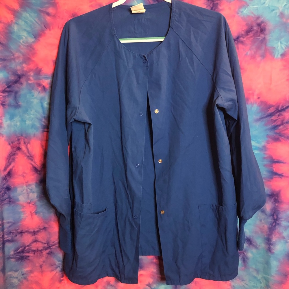 🦋Royal Blue scrub jacket Uniform Advantage